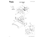 Whirlpool WED8200YW0 top and console parts diagram