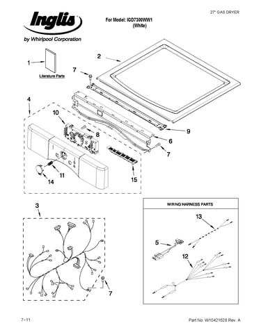 Top and console parts