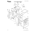 Whirlpool WFW9351YW00 top and cabinet parts diagram