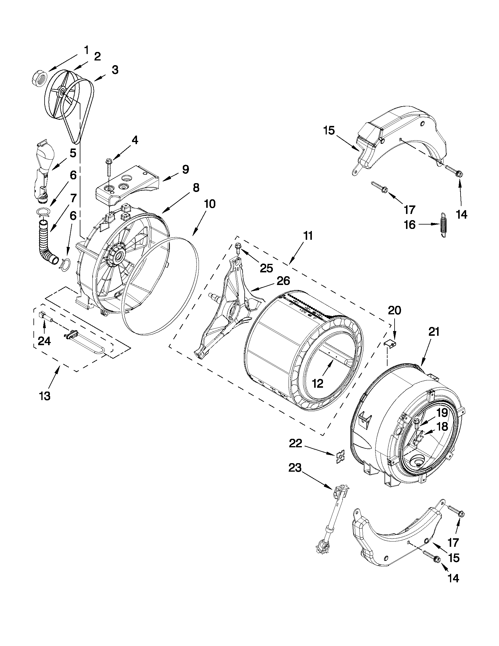 TUB AND BASKET PARTS