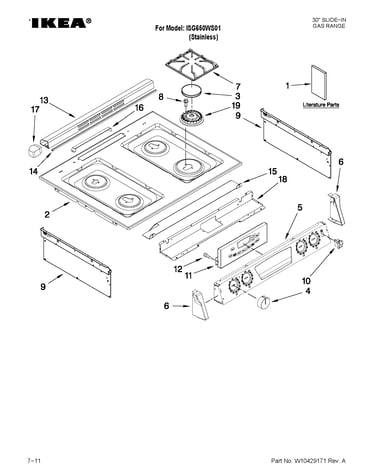 Cooktop parts