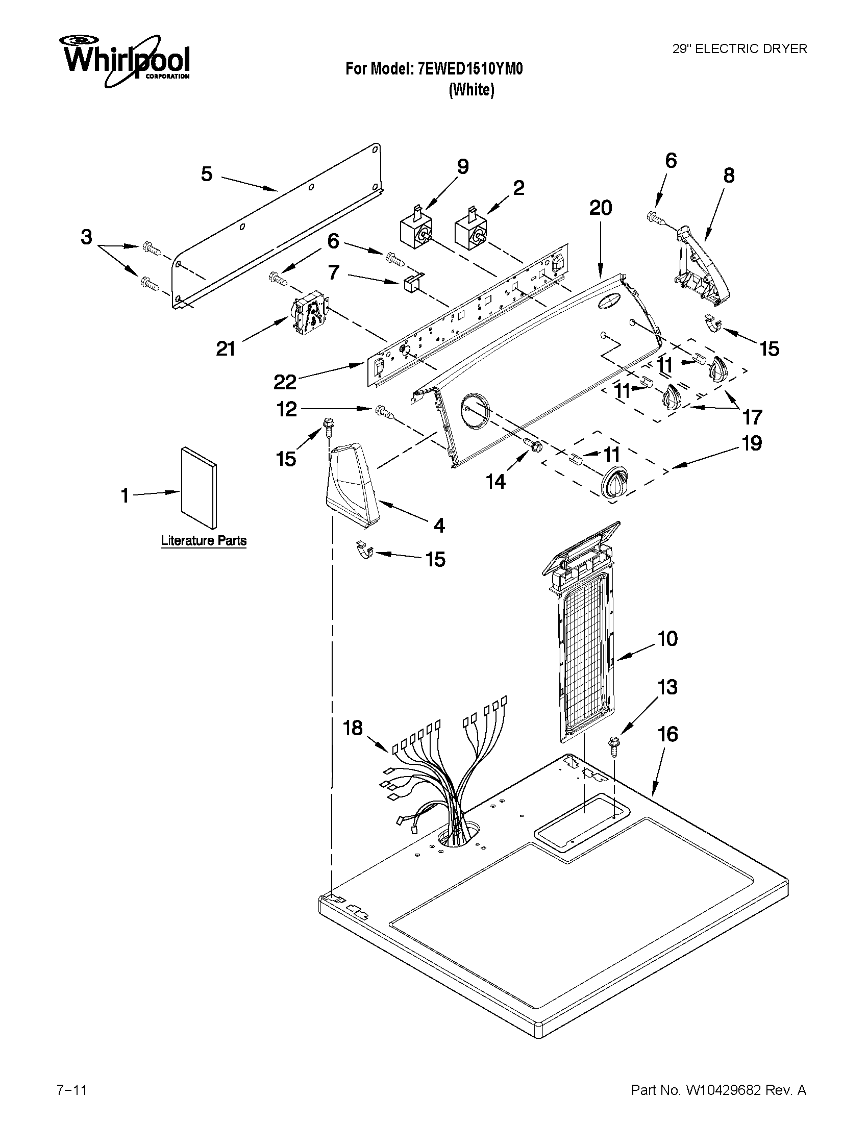 Top and console parts