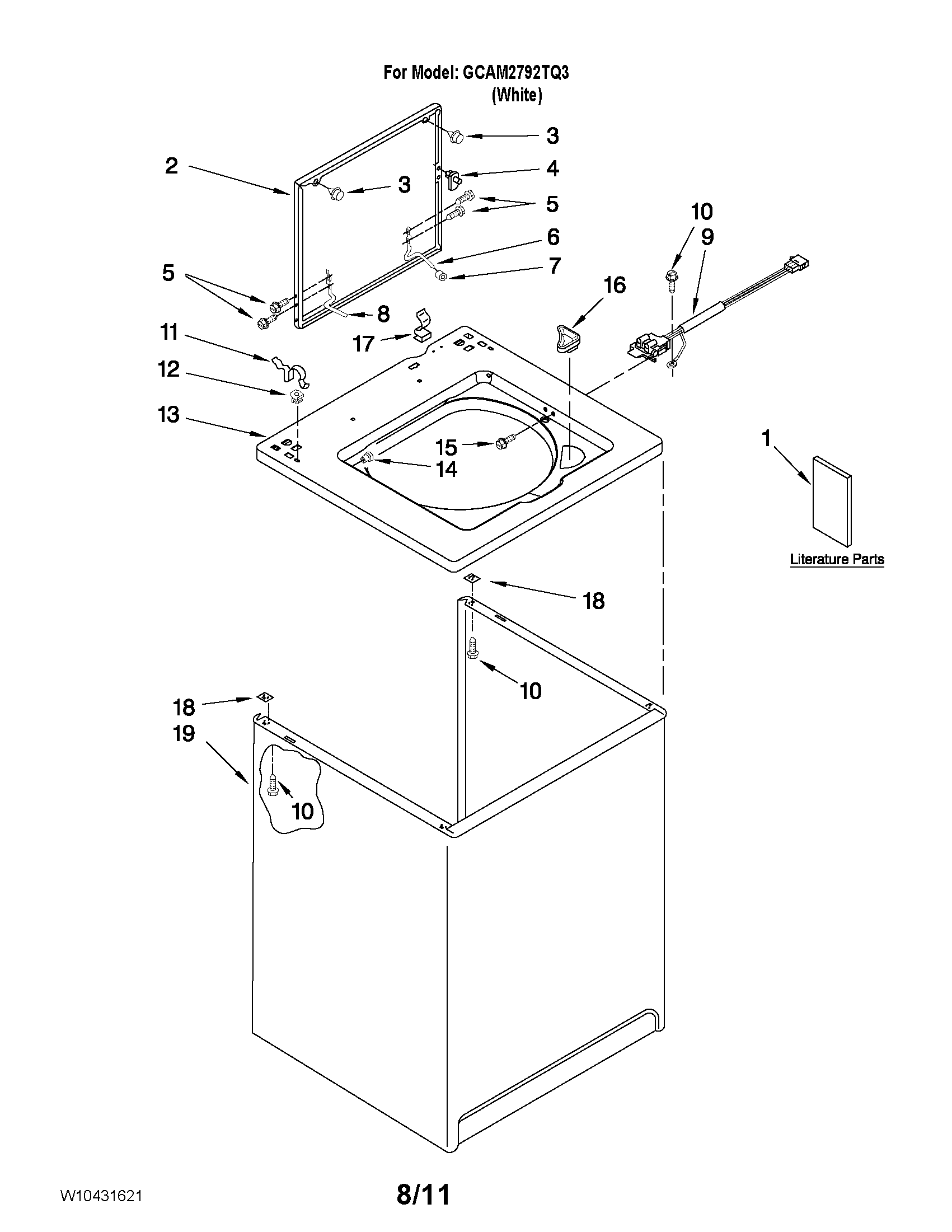 Top and cabinet parts