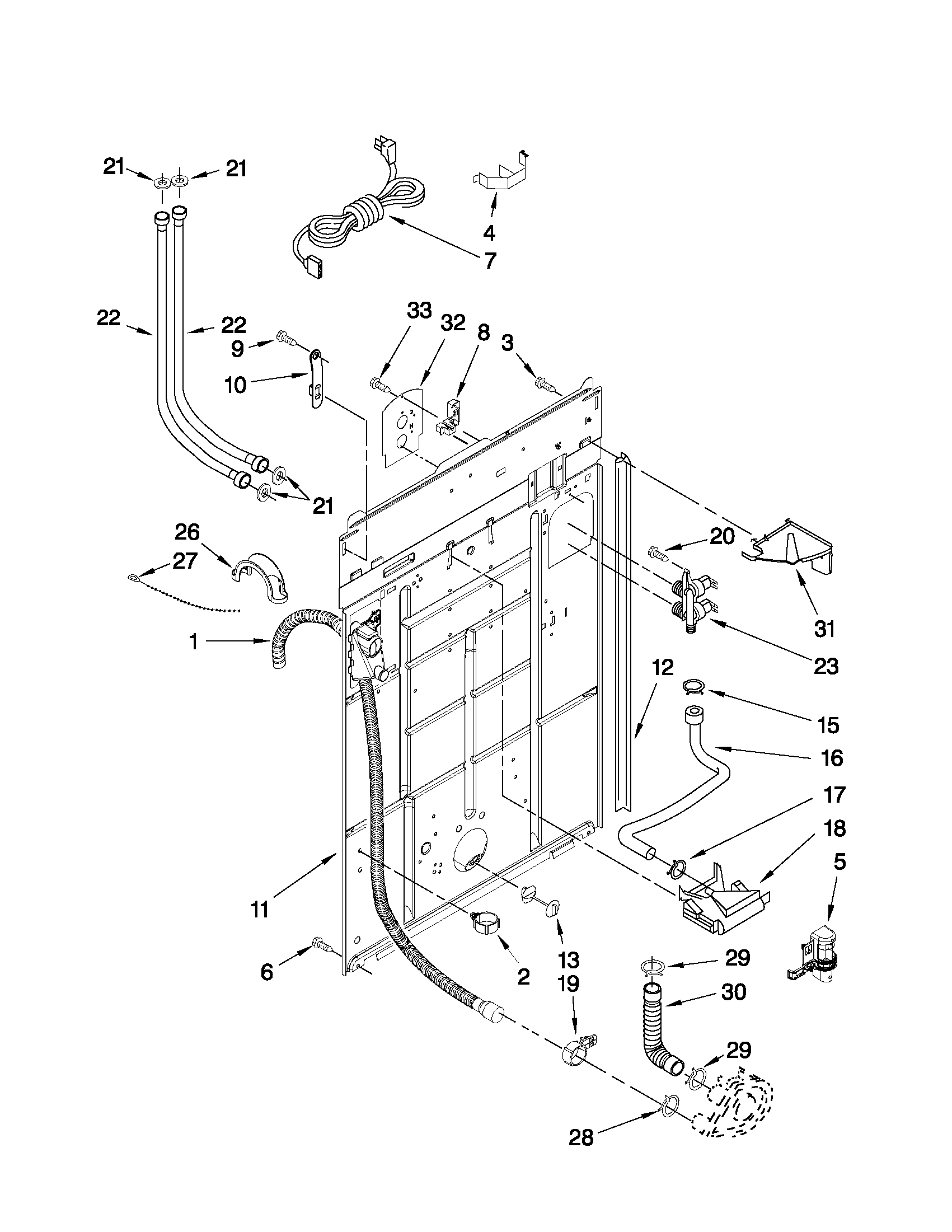 Rear panel parts
