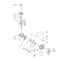 Whirlpool GCAM2792TQ3 brake, clutch, gearcase, motor and pump parts diagram