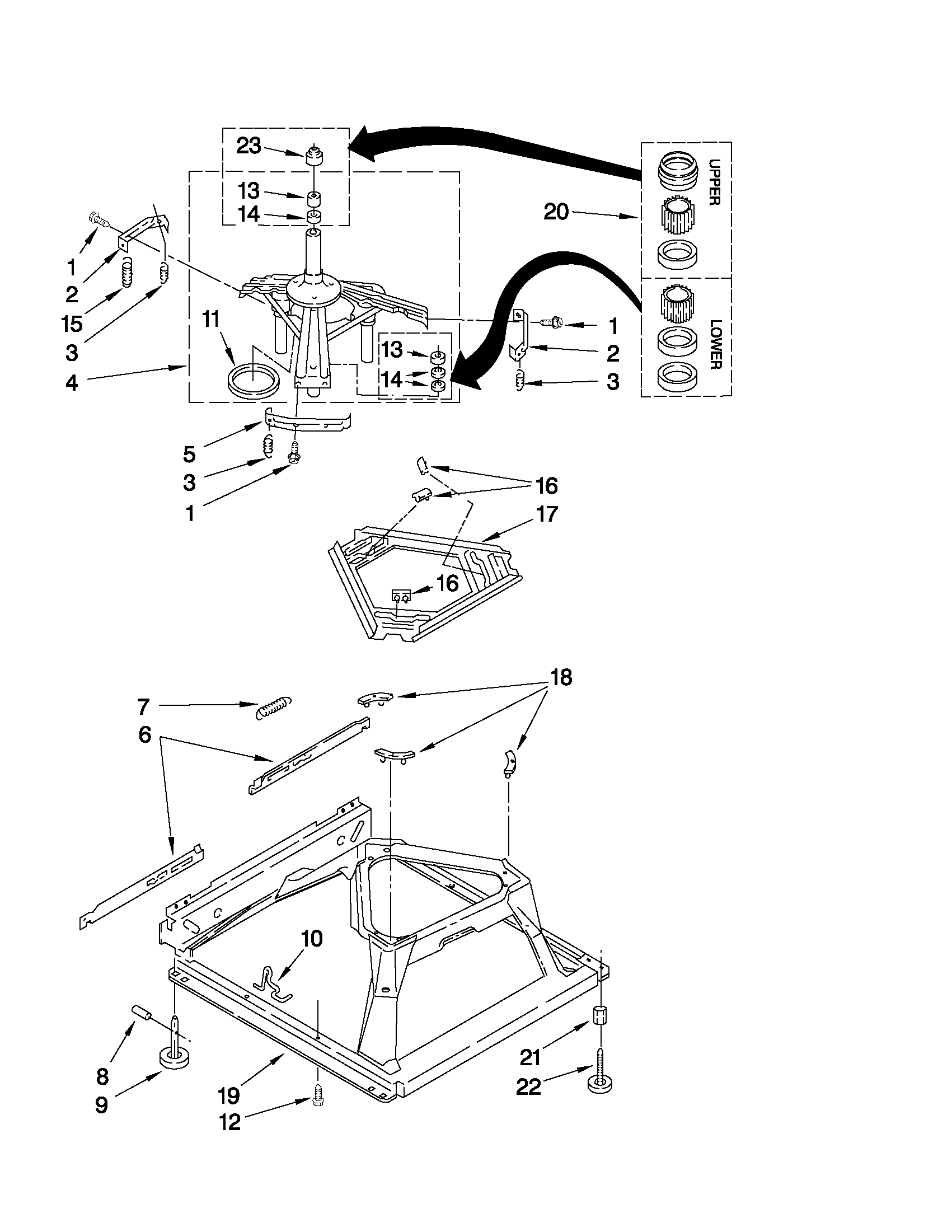 Machine base parts