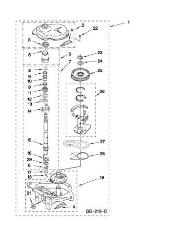 Gearcase parts