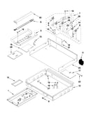 Burner box, gas valves, and switches