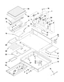 Burner box, gas valves, and switches