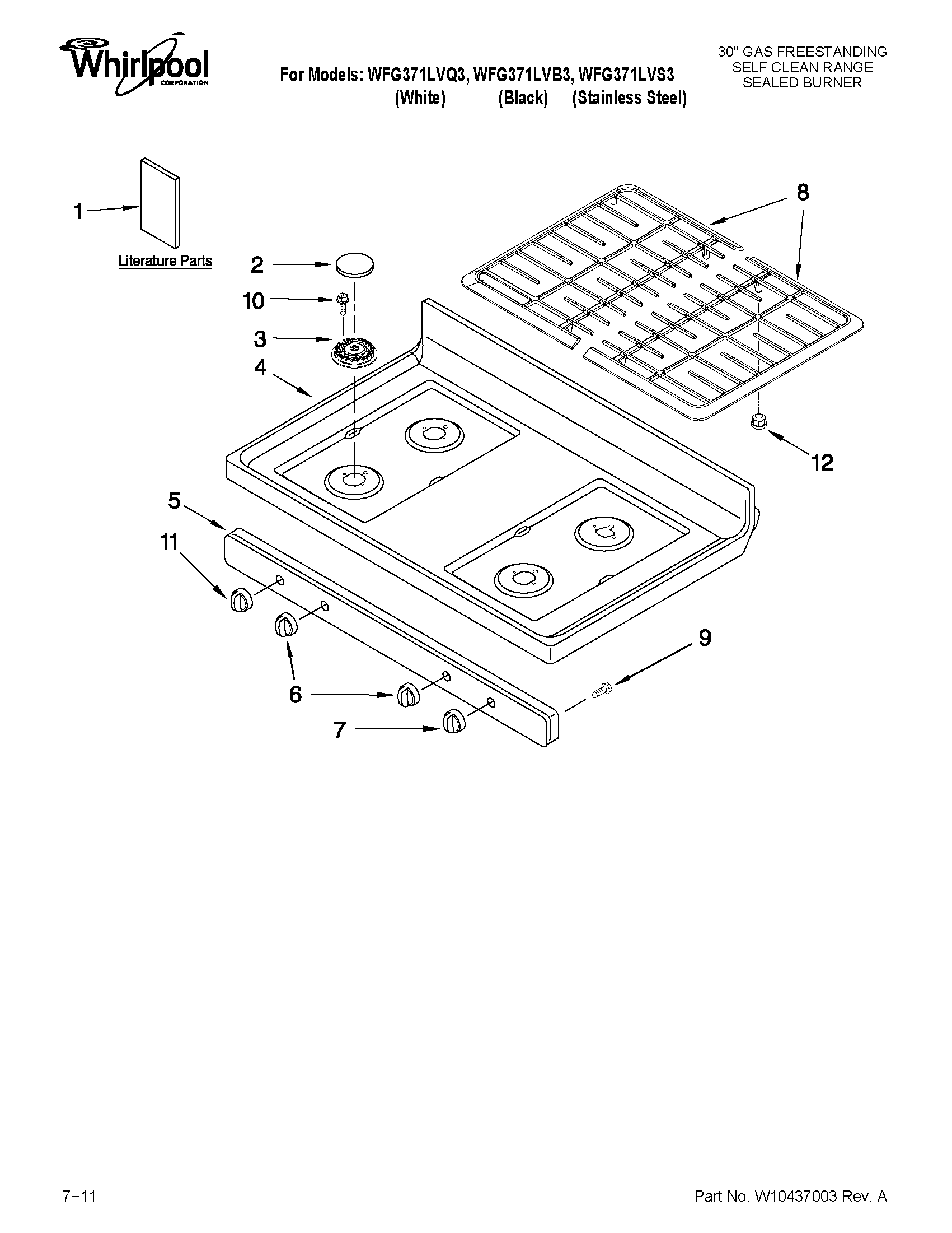 Cooktop parts