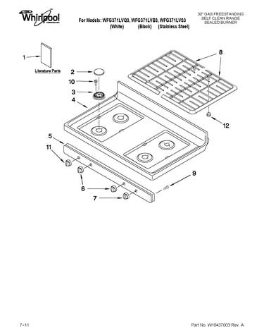 Cooktop parts
