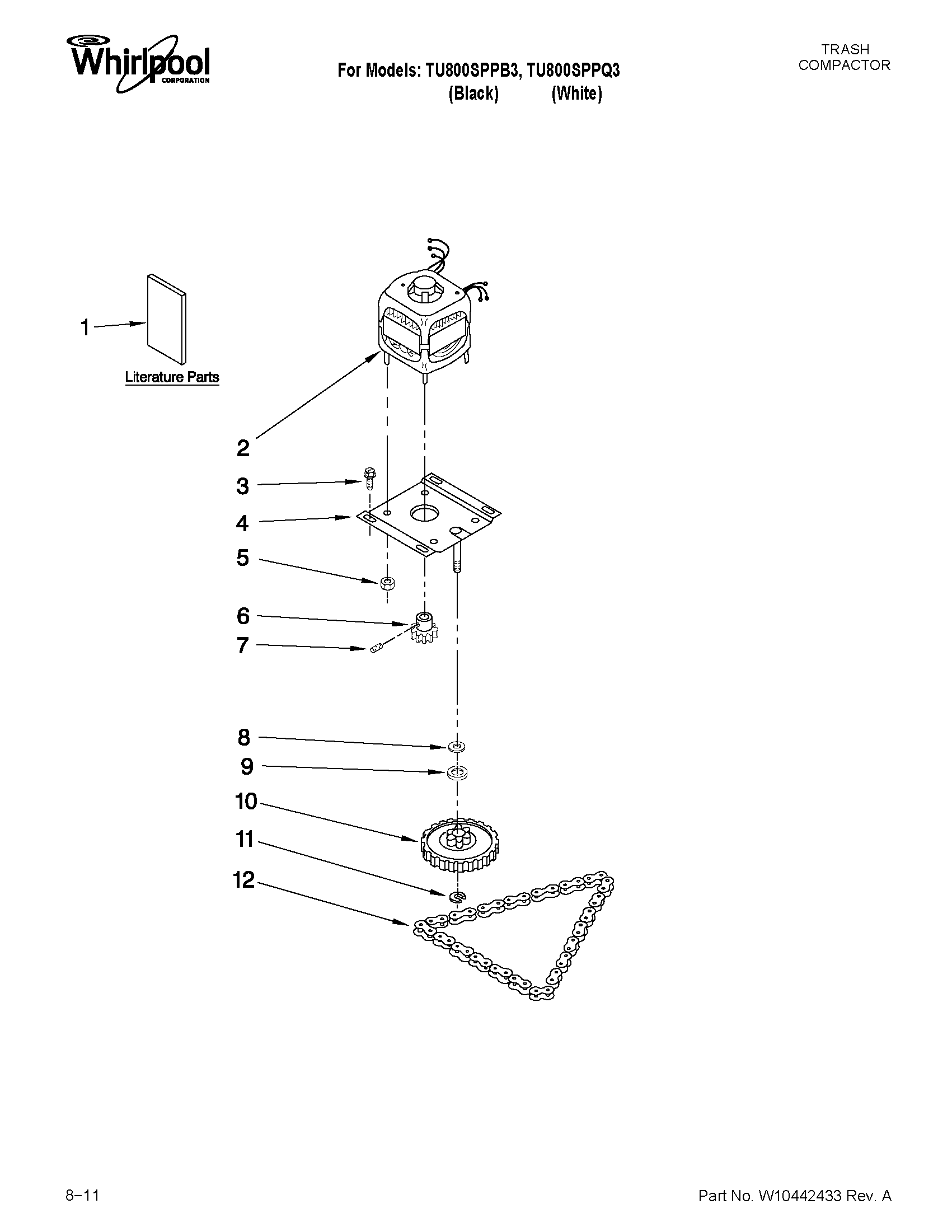 Motor and drive parts