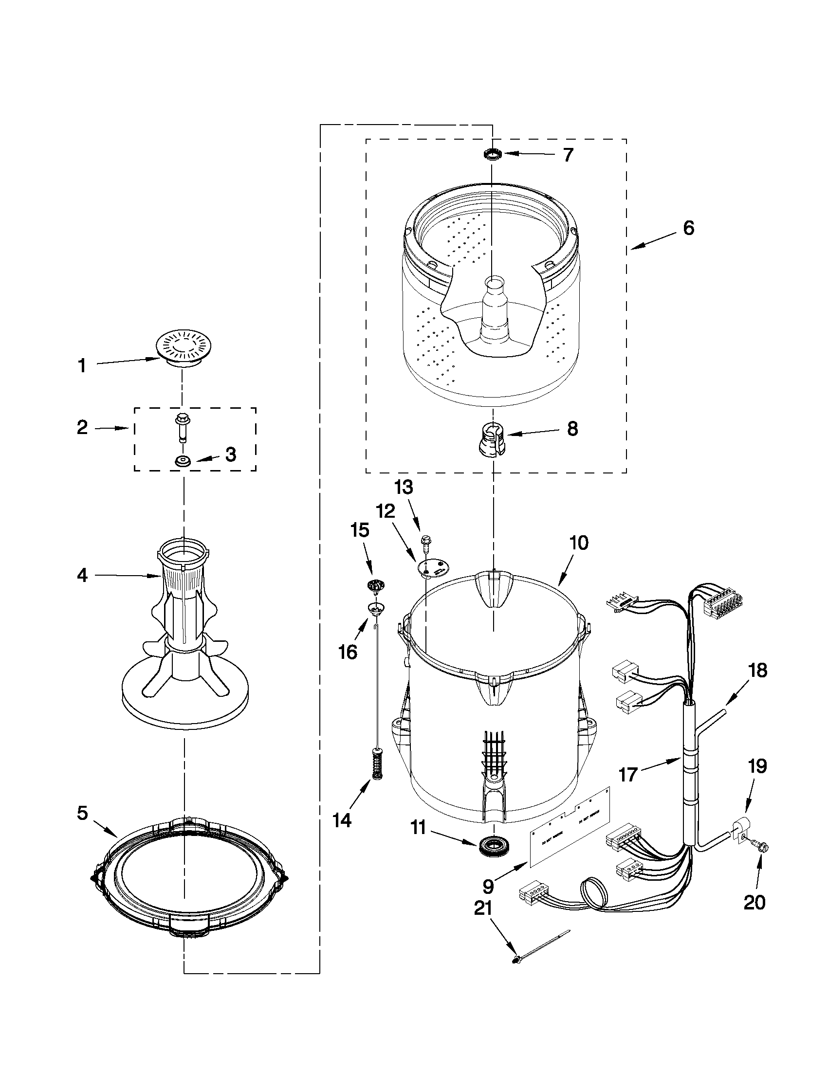 Basket and tub parts