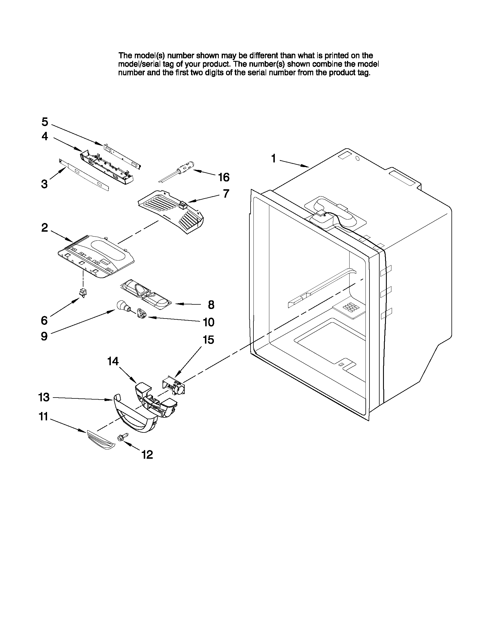 REFRIGERATOR LINER PARTS