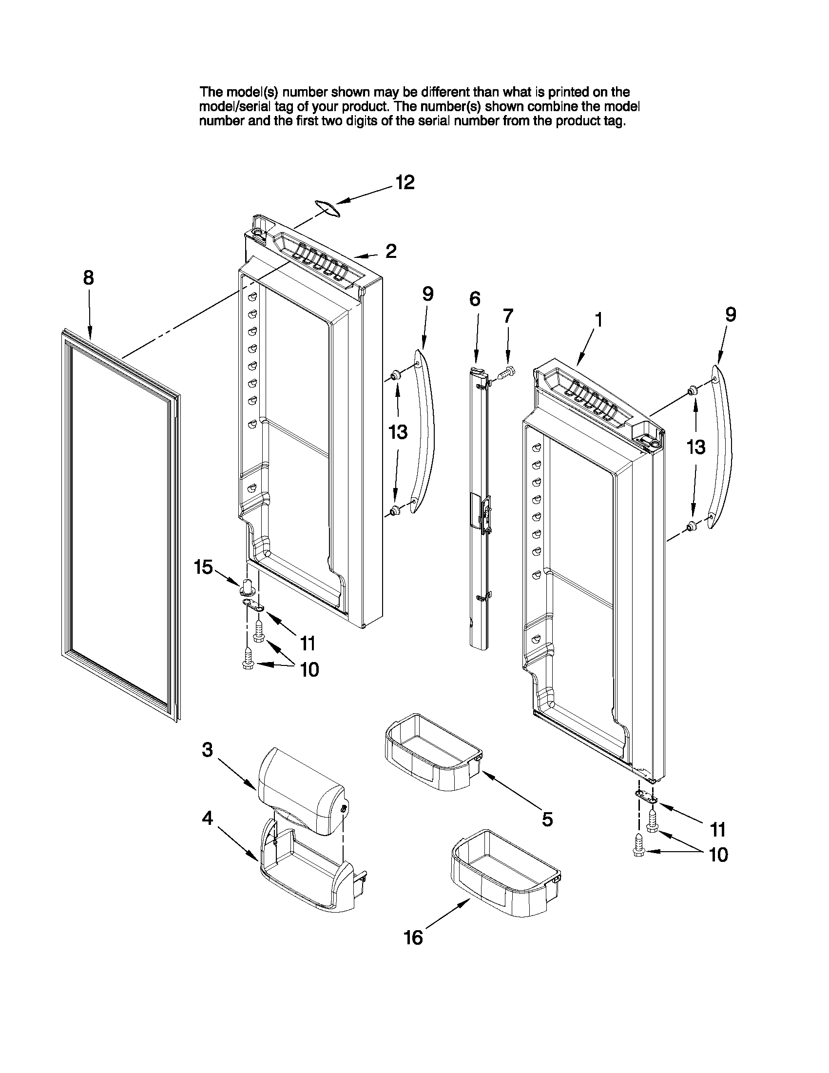 REFRIGERATOR DOOR PARTS