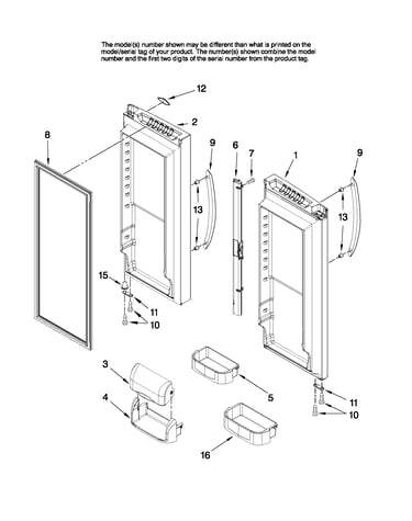 Refrigerator door parts