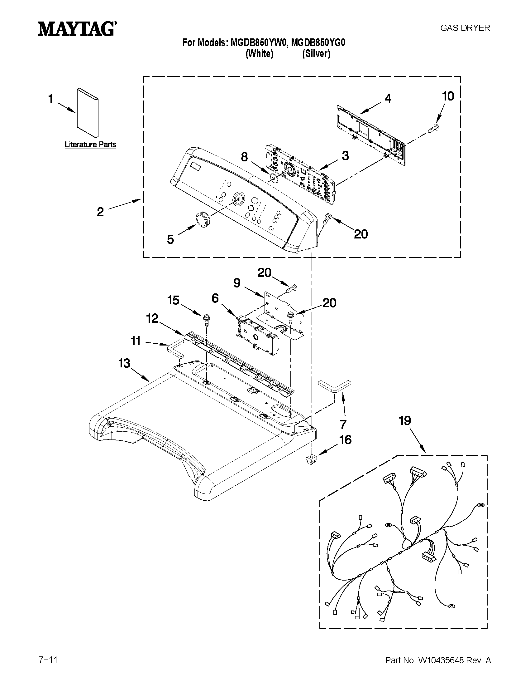 Top and console parts