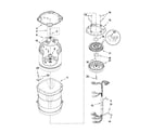 Maytag MVWB750YW0 motor, basket and tub parts diagram