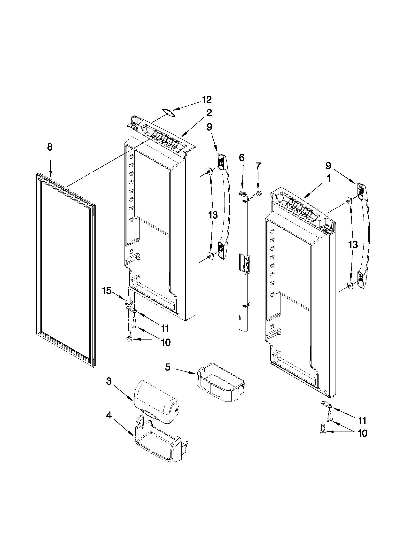 Refrigerator door parts