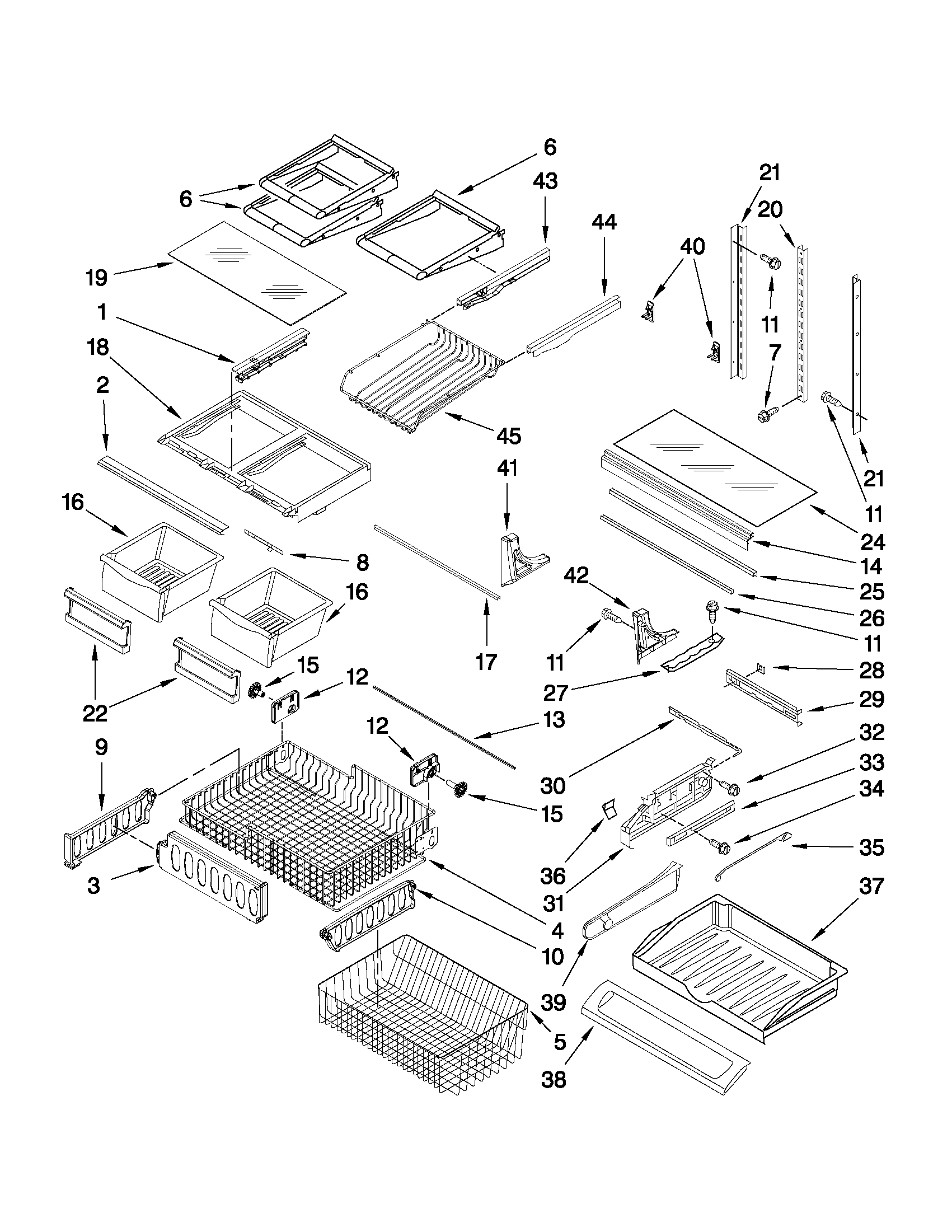 Shelf parts