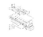 Maytag MSD2272VES02 motor and ice container parts diagram