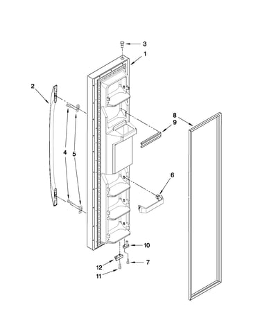 Freezer door parts