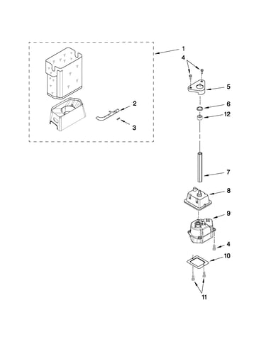 Motor and ice container parts