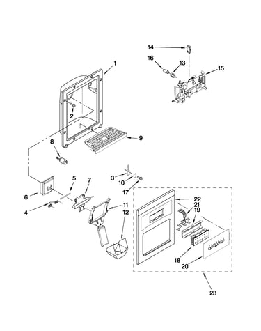 Dispenser front parts
