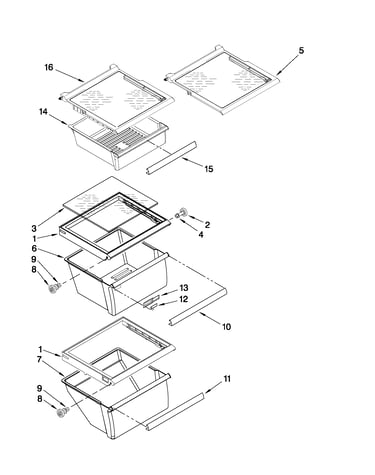 Refrigerator shelf parts