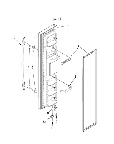 Freezer door parts