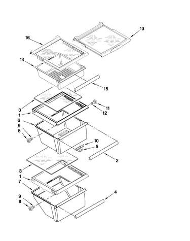 Refrigerator shelf parts