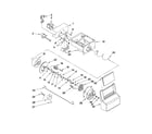Maytag MSD2574VEM12 motor and ice container parts diagram