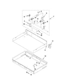 Burner box, gas valves, and switches
