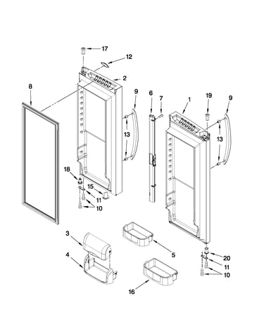 Refrigerator door parts