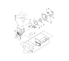 Maytag MFI2269VEM7 motor and ice container parts diagram