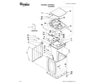 Whirlpool WTW7990XG1 top and cabinet parts diagram