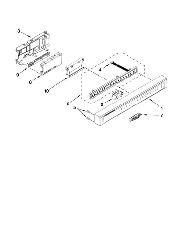Control panel and latch parts