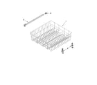 Whirlpool WDF530PLYB0 upper rack and track parts diagram