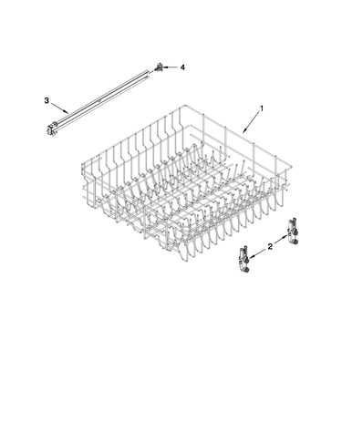 Upper rack and track parts