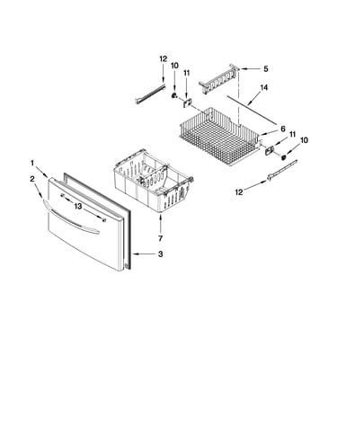 Freezer door parts
