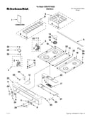 Cooktop, burner and grate parts