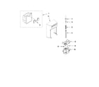 Whirlpool GSF26C4EXY03 motor and ice container parts diagram