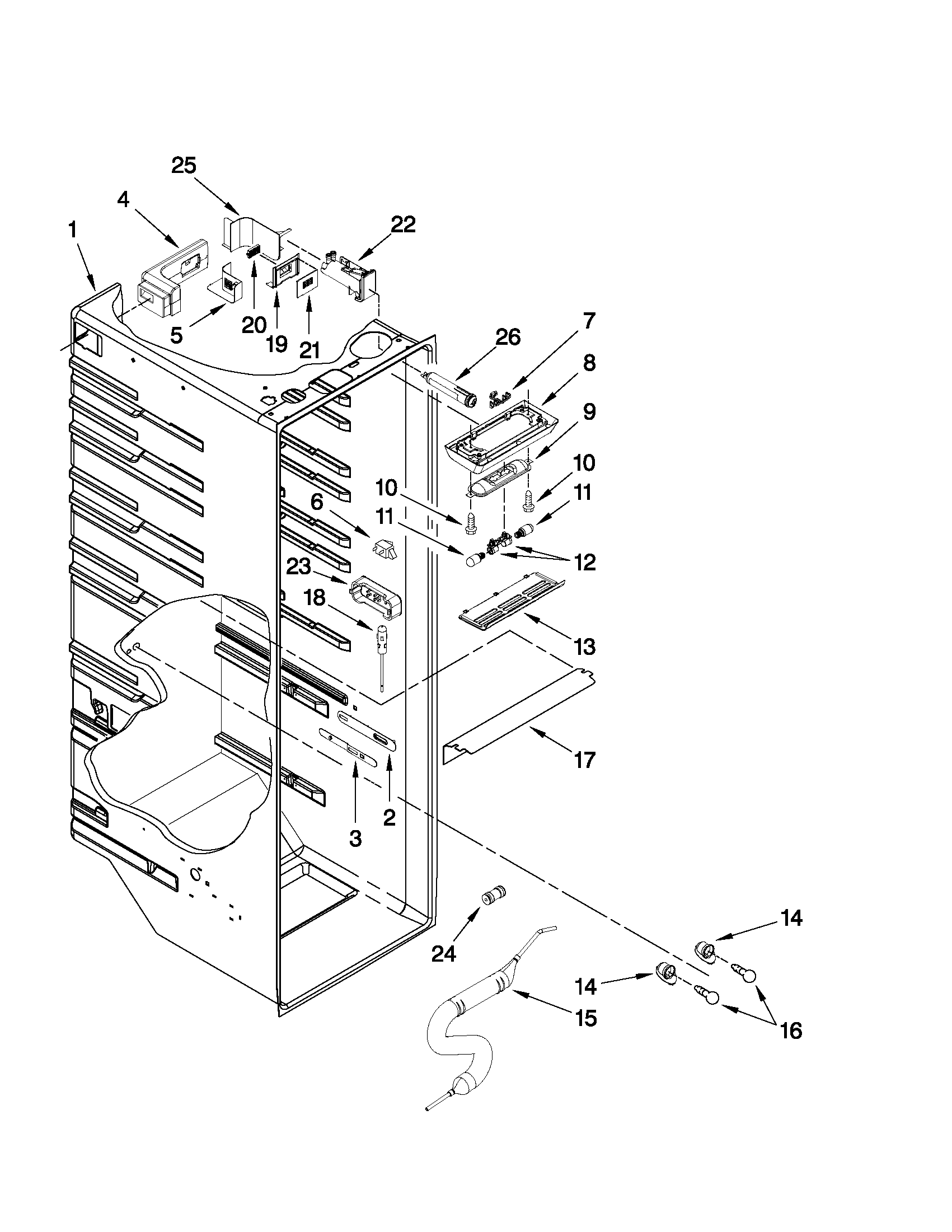 REFRIGERATOR LINER PARTS