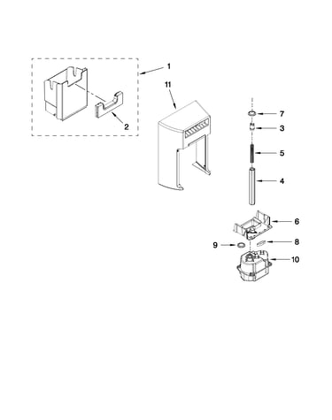 Motor and ice container parts