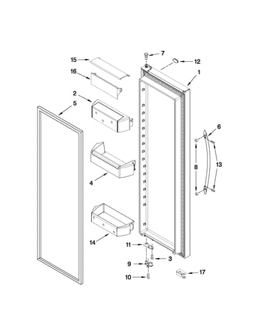 Refrigerator door parts
