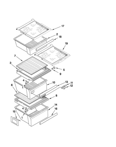 Refrigerator shelf parts