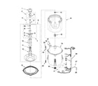 Whirlpool 1CWTW4840YW0 basket and tub parts diagram