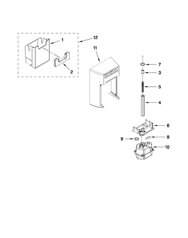 Motor and ice container parts