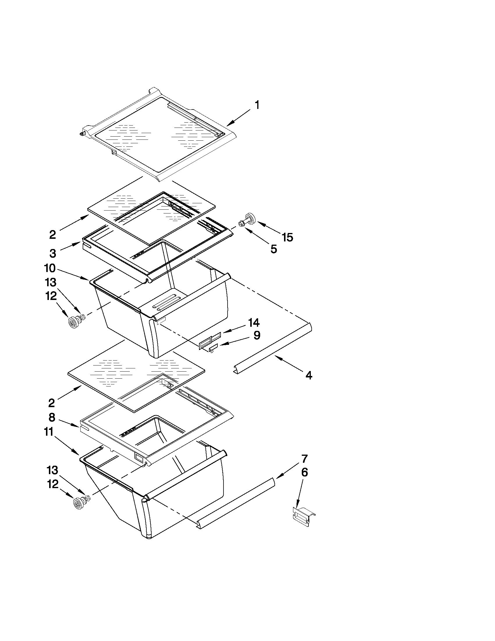 REFRIGERATOR SHELF PARTS