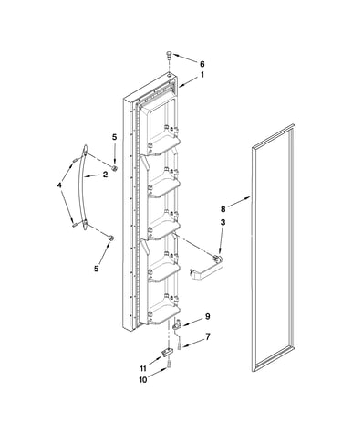 Freezer door parts